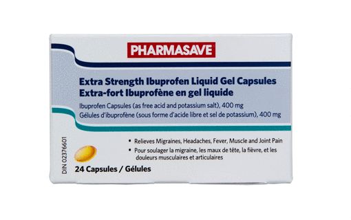 Pharmasave Extra Strength Ibuprofen Liquid Gel 400mg - 24 Capsules