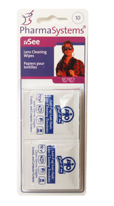 EYEGLASS LENS WIPES WET 10/PK