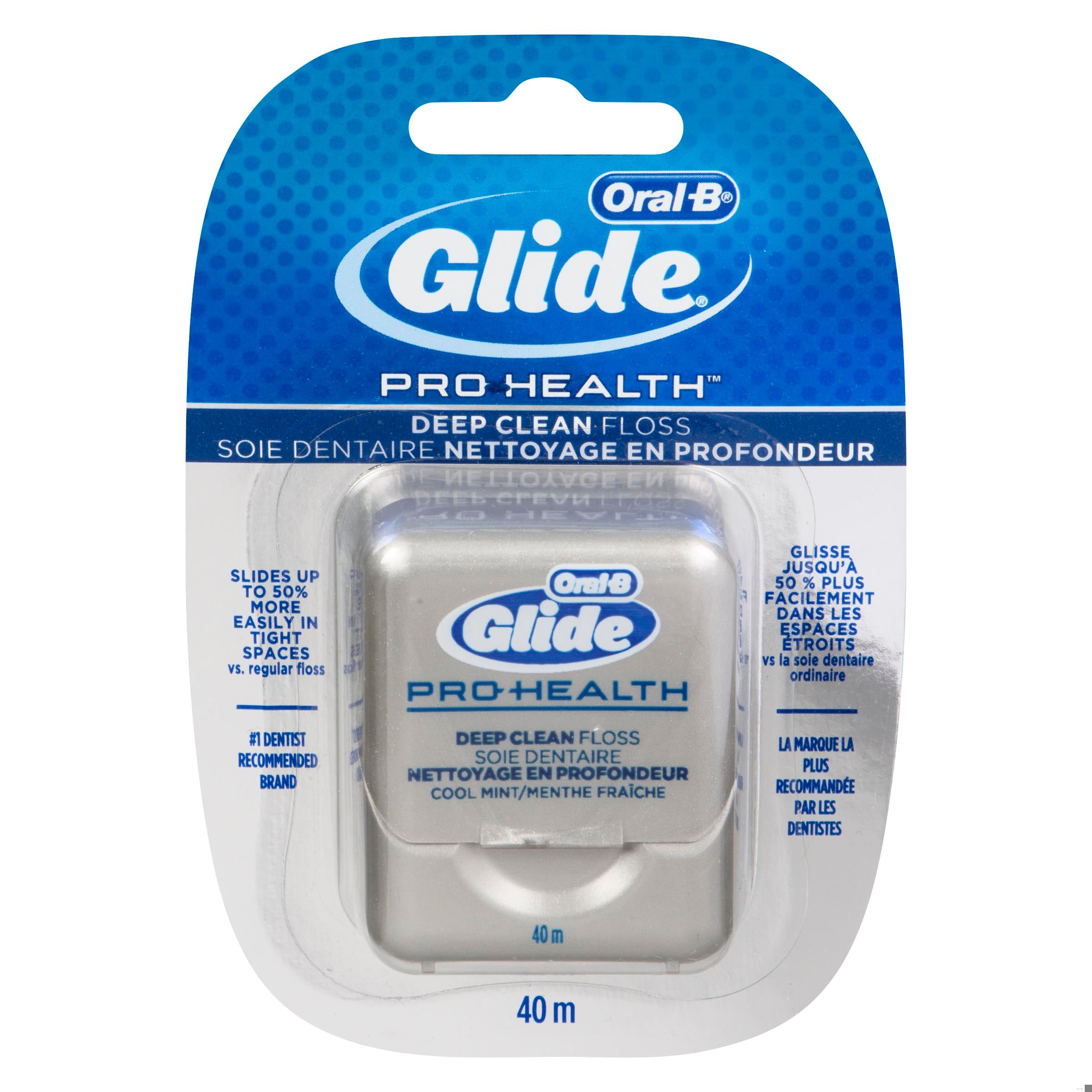 DENTAL FLOSS ORAL B GLIDE P/H DEEP CLN COOL MNT40M