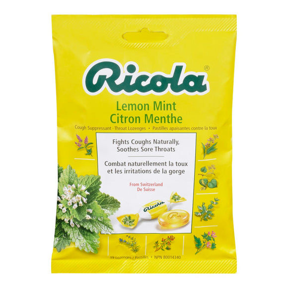 RICOLA COUGH DROP LEMON MINT 75G