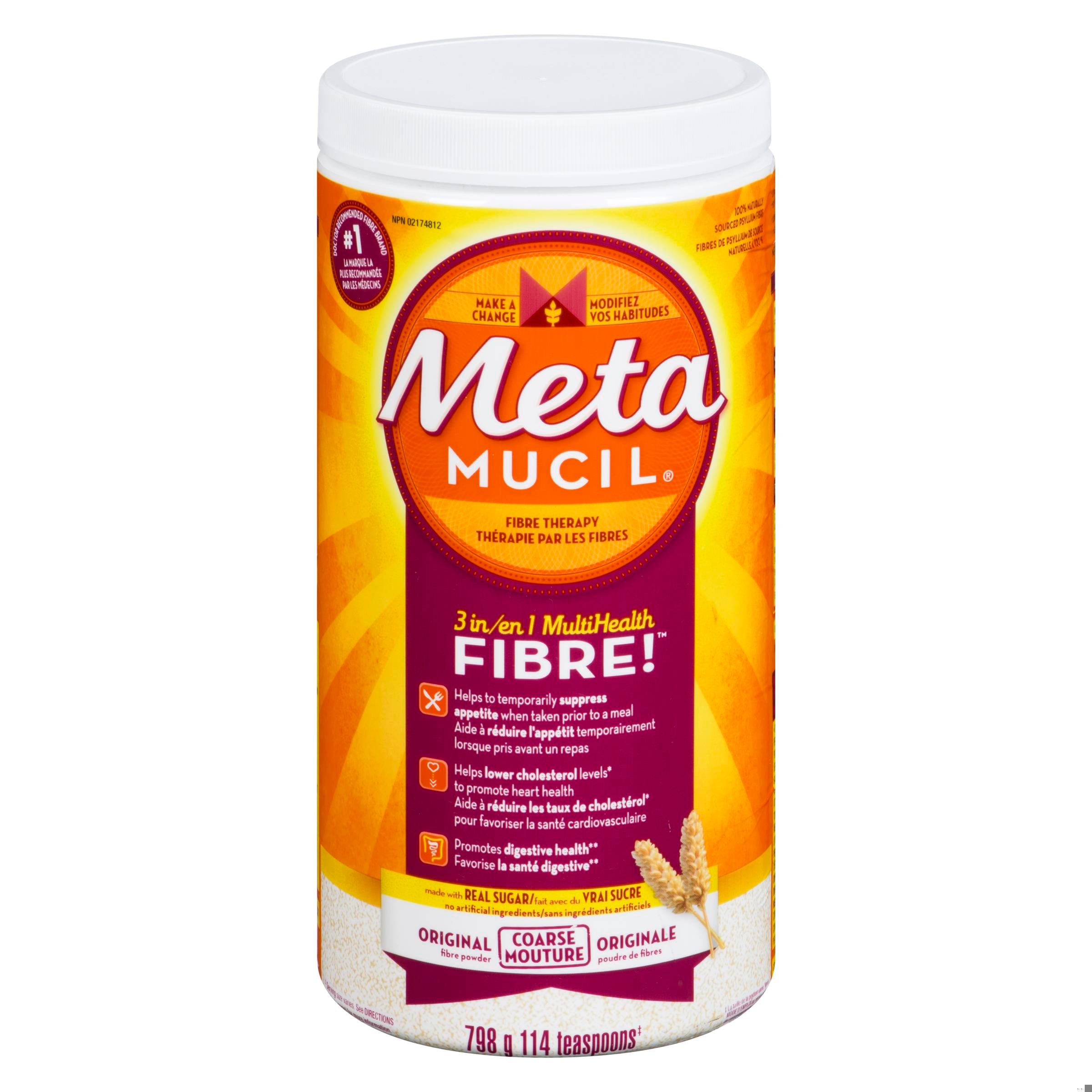 METAMUCIL ORIGINAL 114 DOSES UNFLAVOURD 798G