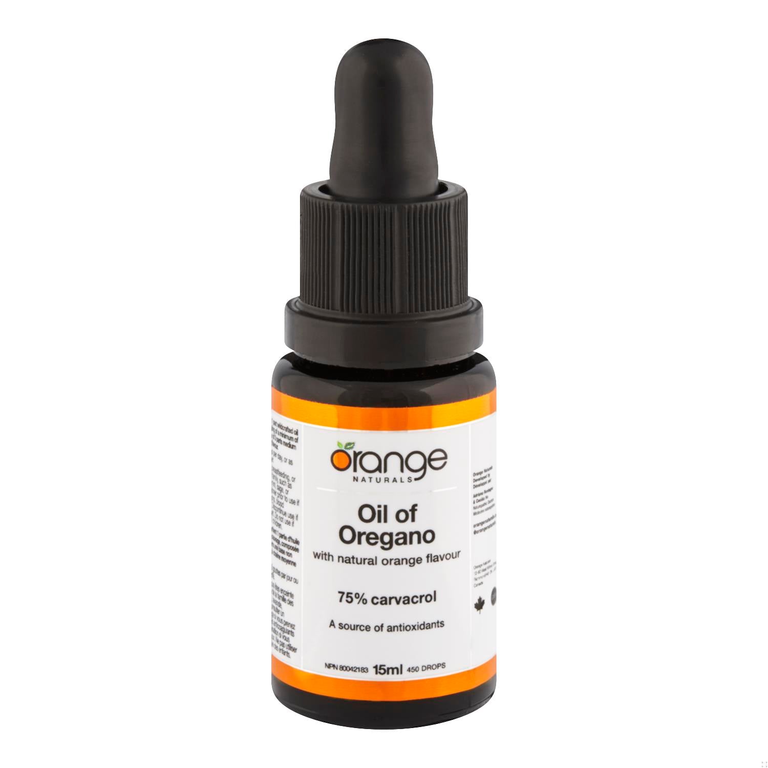 ORANGE NATURALS OIL OF OREGANO 75-80% MCT 15ML