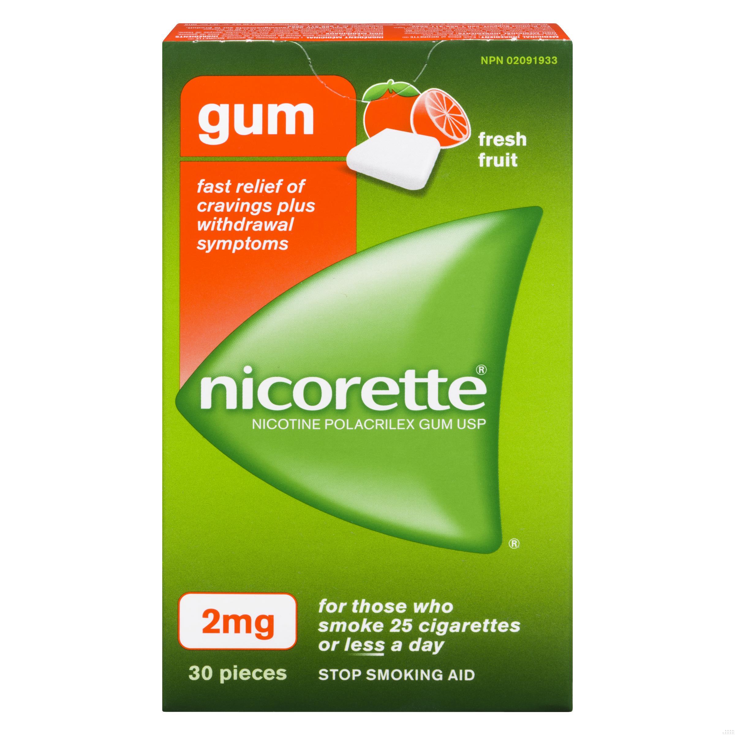 NICORETTE GUM 2MG FRESH FRUIT 30