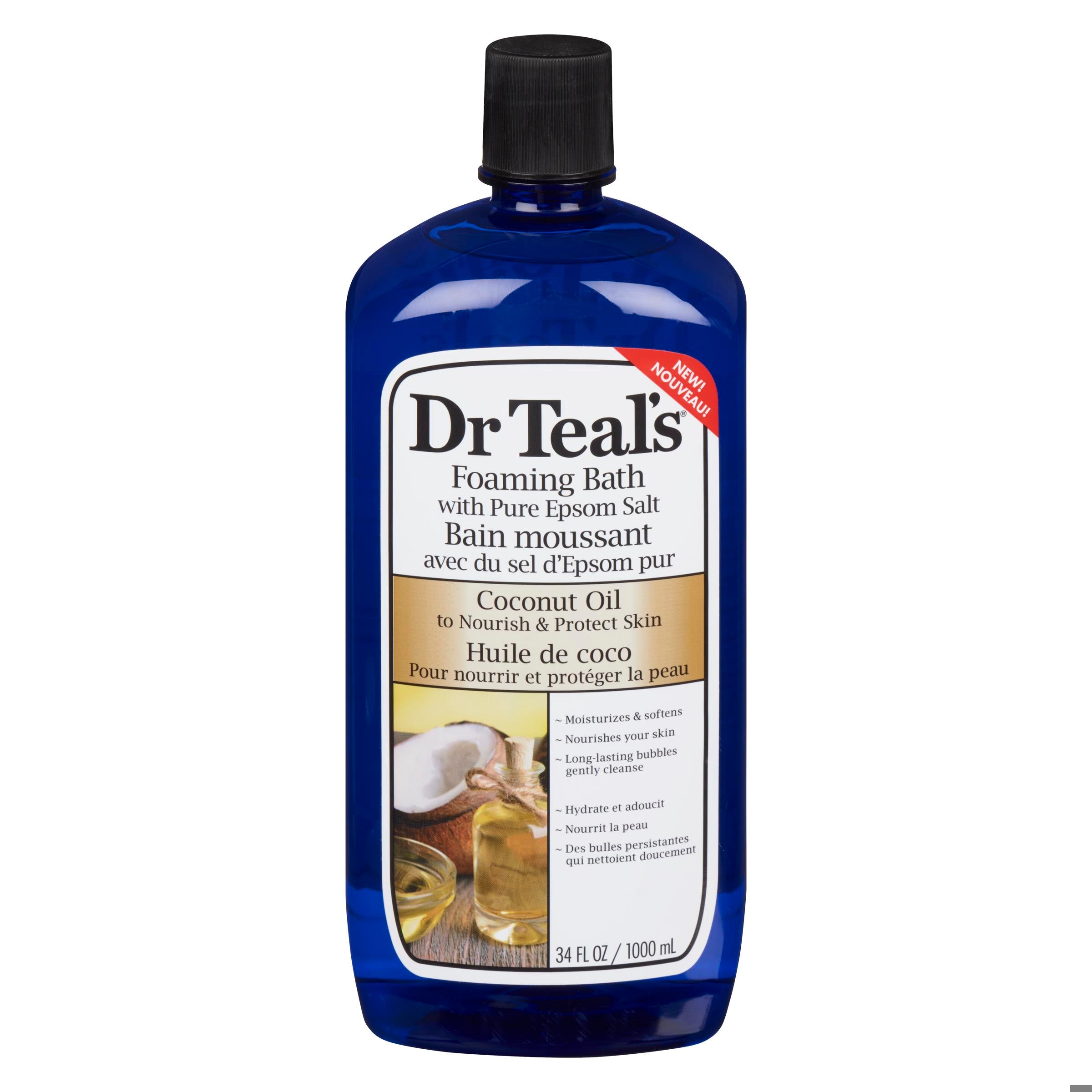 DR TEALS BUBBLE BATH COCONUT OIL 1000ML