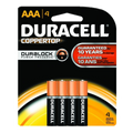 DURACELL BATTERY ALKALINE AAA #MN2400B4Z
