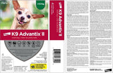 K9 Advantix II Flea & Tick Treatment for Small Dogs (<4.5 kg / <10 lbs) – 2 Doses