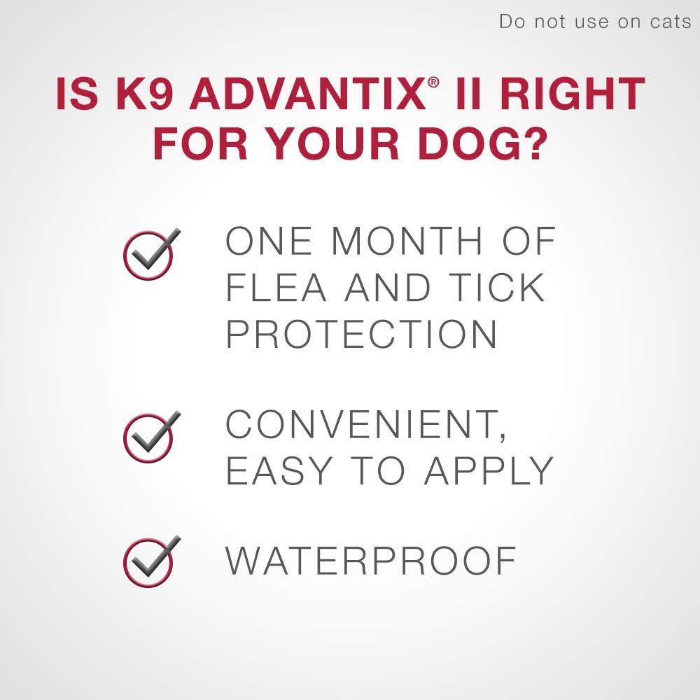 K9 Advantix II Flea and Tick Treatment for Extra Large Dogs weighing over 25 kg (over 55 lbs.)-4 doses