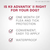 K9 Advantix II Flea and Tick Treatment for Extra Large Dogs weighing over 25 kg (over 55 lbs.)-4 doses