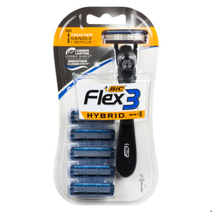 BIC FLEX 3 HYBRID RAZOR - MENS 5S