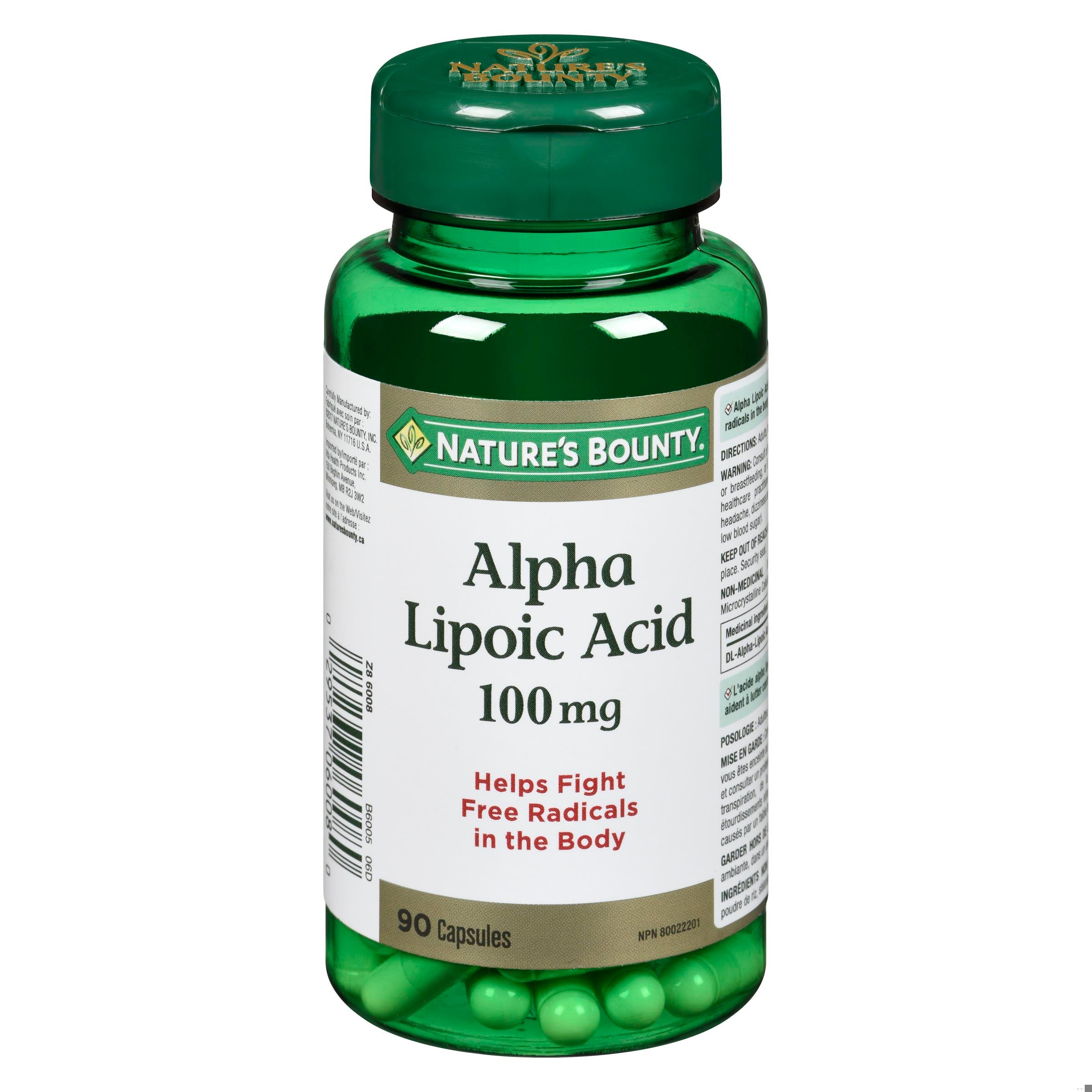 NATURE'S BOUNTY ALPHA LIPOIC ACID CAPS 100MG 90