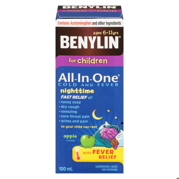 BENYLIN ALL IN ONE SYR CHILDREN NIGHTIME 100ML