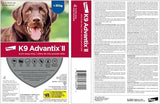 K9 Advantix II Flea and Tick Treatment for Extra Large Dogs weighing over 25 kg (over 55 lbs.)-4 doses