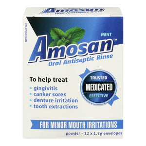 AMOSAN ORAL RINSE ANTISEPTIC 12