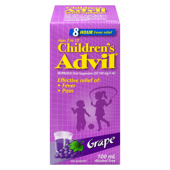 ADVIL CHILD GRAPE SUSP 100ML