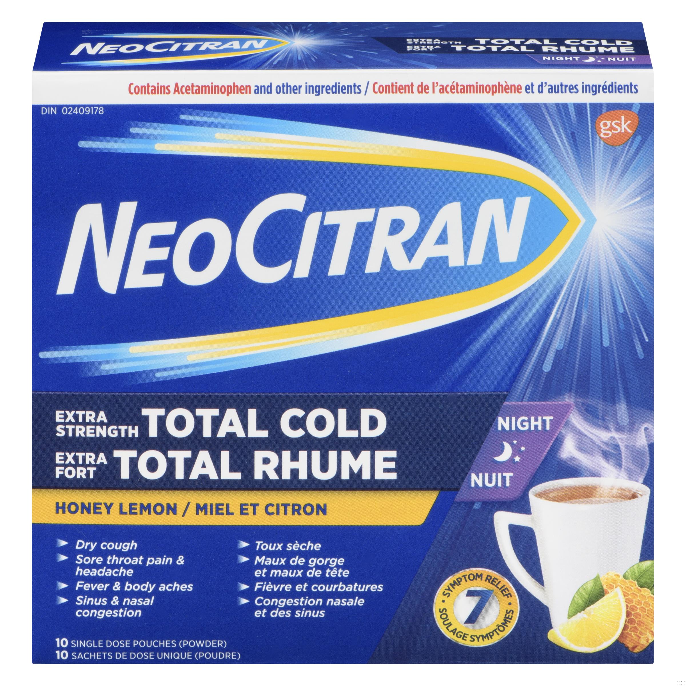 NEO CITRAN XST COLD NIGHT HONEY & LEMON 10