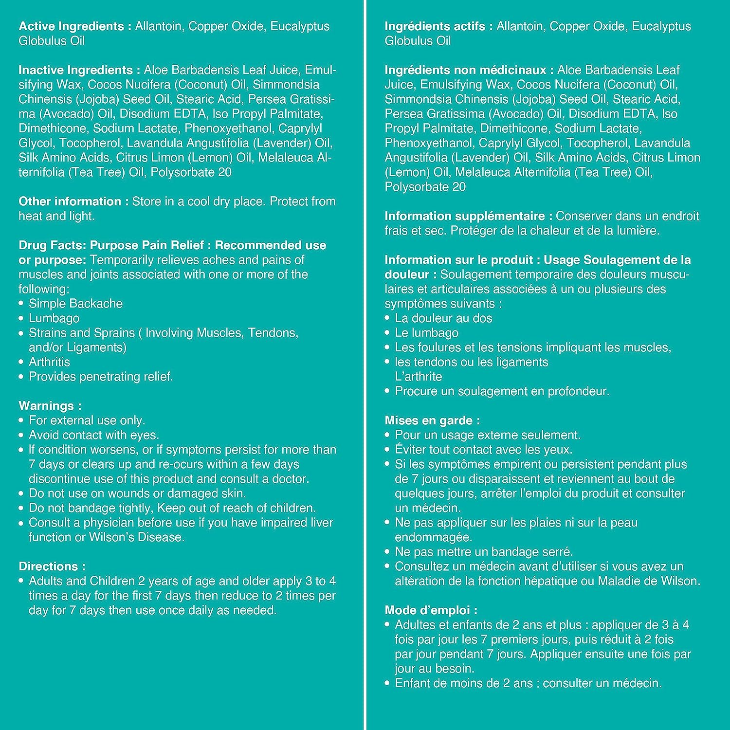 Worlds Best Cream – Natural Arthritis Pain Relief Cream using the Power of Copper – 50 ml Jar