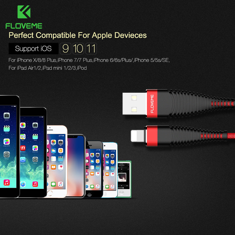 Compatible With  Indestructible High Tensile Fast Charging Cable For iPhone  And Android