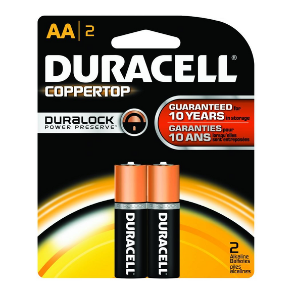 DURACELL BATTERY ALKALINE AA #MN1500B2Z