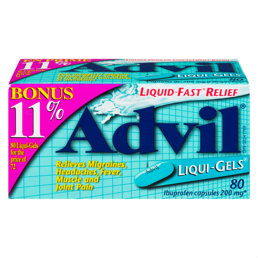 ADVIL LIQUI-GELS BONUS 200MG CAPS 72+8