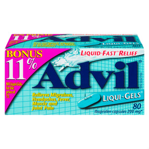 ADVIL LIQUI-GELS BONUS 200MG CAPS 72+8