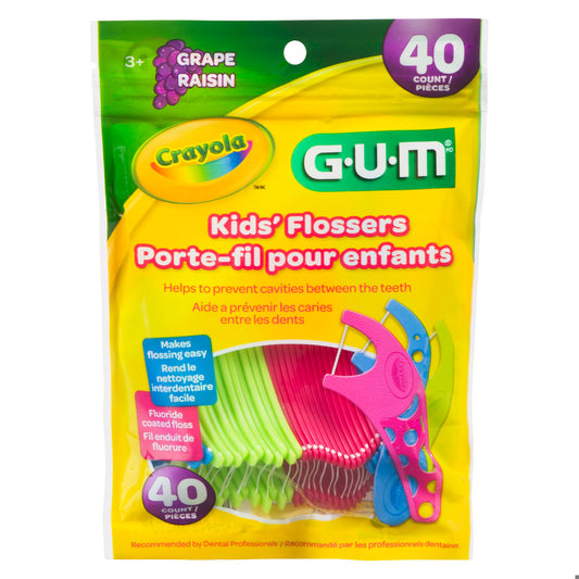 GUM FLOSSER KIDS CRAYOLA 40