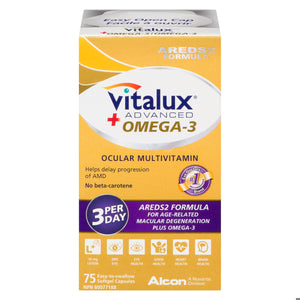 VITALUX ADVANCED + OMEGA 3 CAPS 75