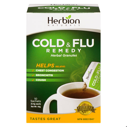 HERBION COLD & FLU PELLETS SACHET 10