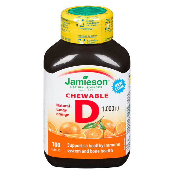 VITAMIN D CHEW TB ORANGE 1000IU 100 JAM