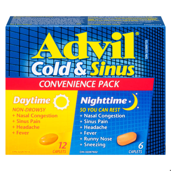 ADVIL COLD & SINUS DUO DAY/NIGHT CPLT 200MG 12+6