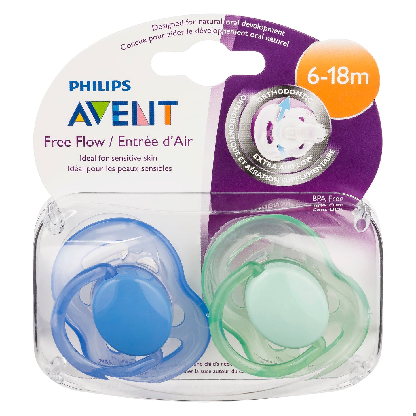 AVENT PACIFIERS FREE FLOW 6-18 MONTHS 2