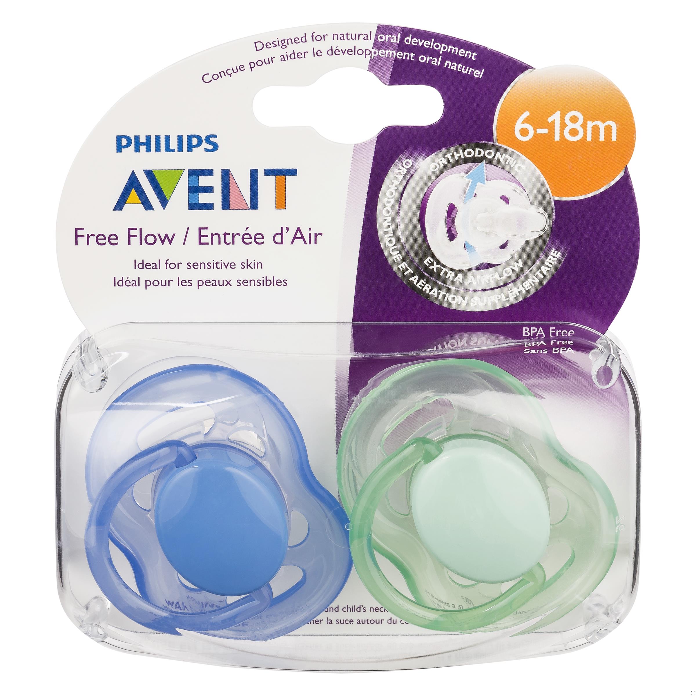 AVENT PACIFIERS FREE FLOW 6-18 MONTHS 2
