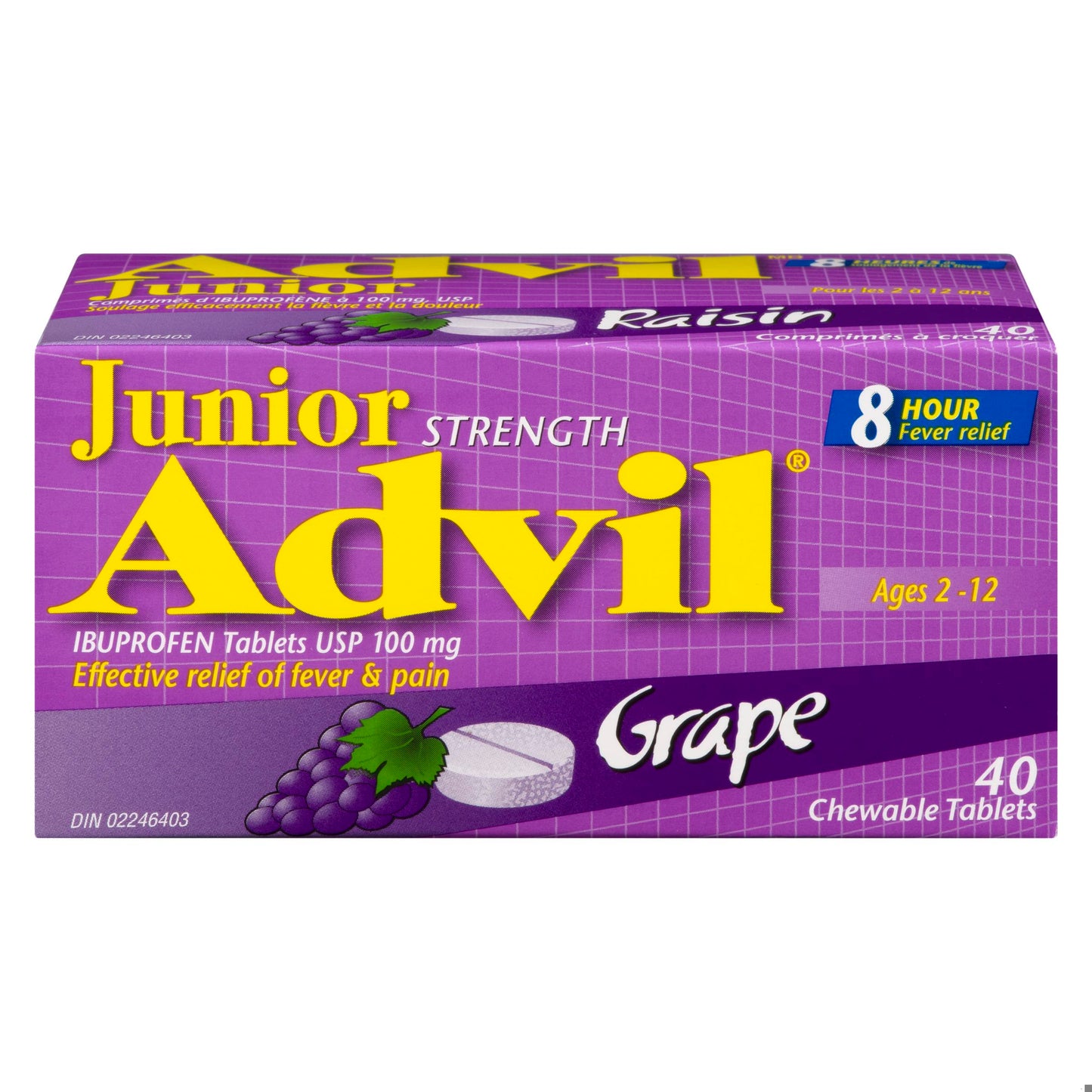 ADVIL JR CHEW TB 100MG GRAPE 40