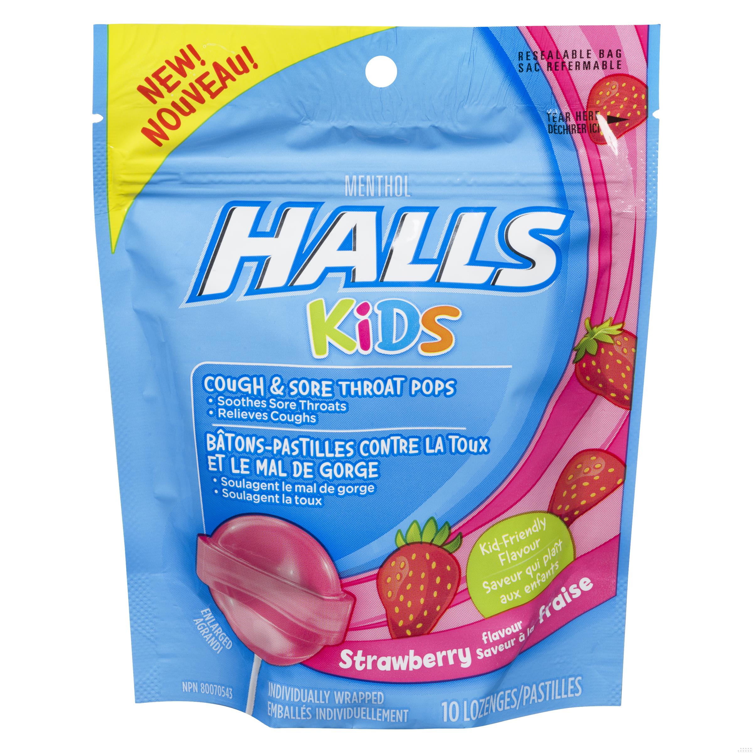 HALLS STRWBRY POPS
