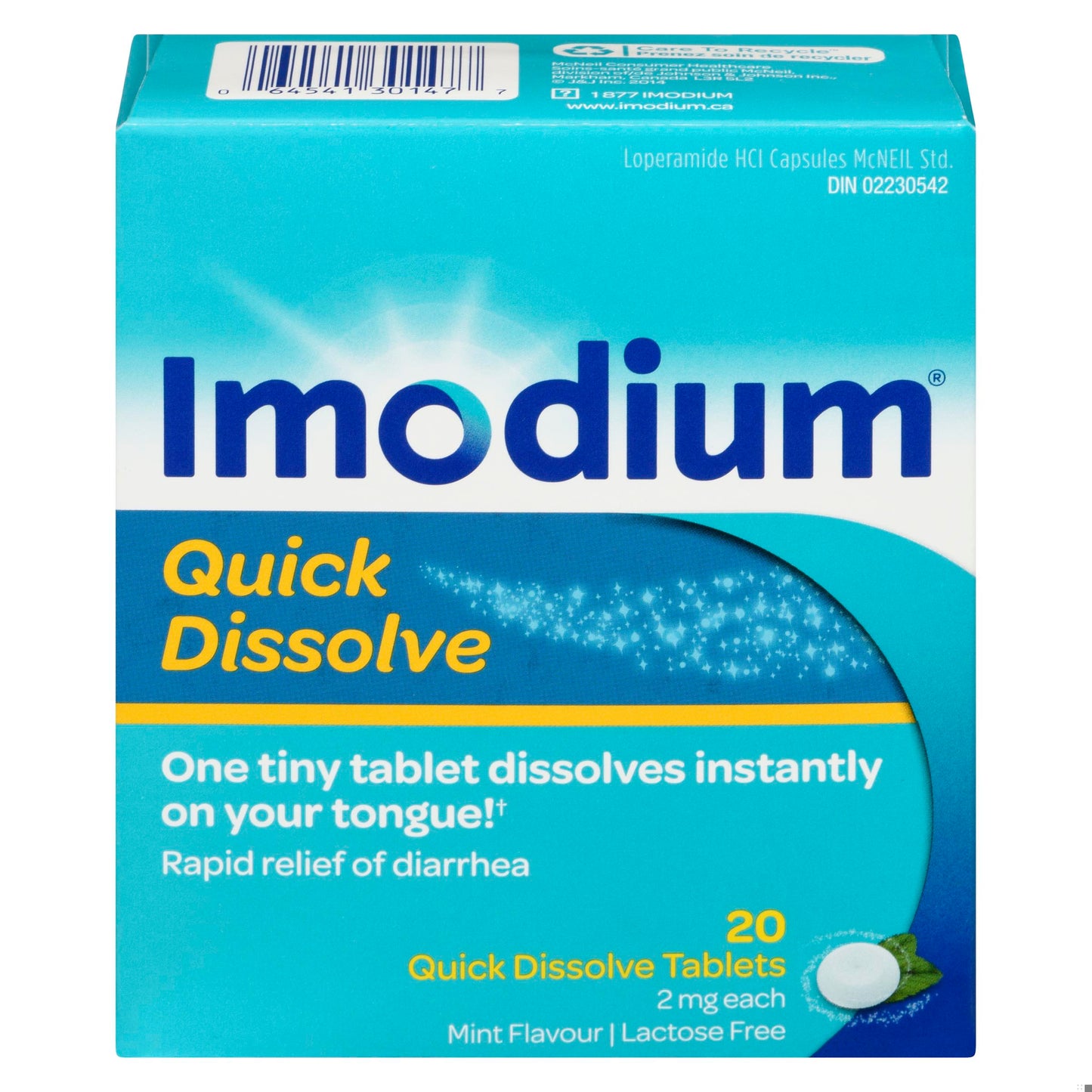 IMODIUM QUICK DISOLVE TB 2MG 20