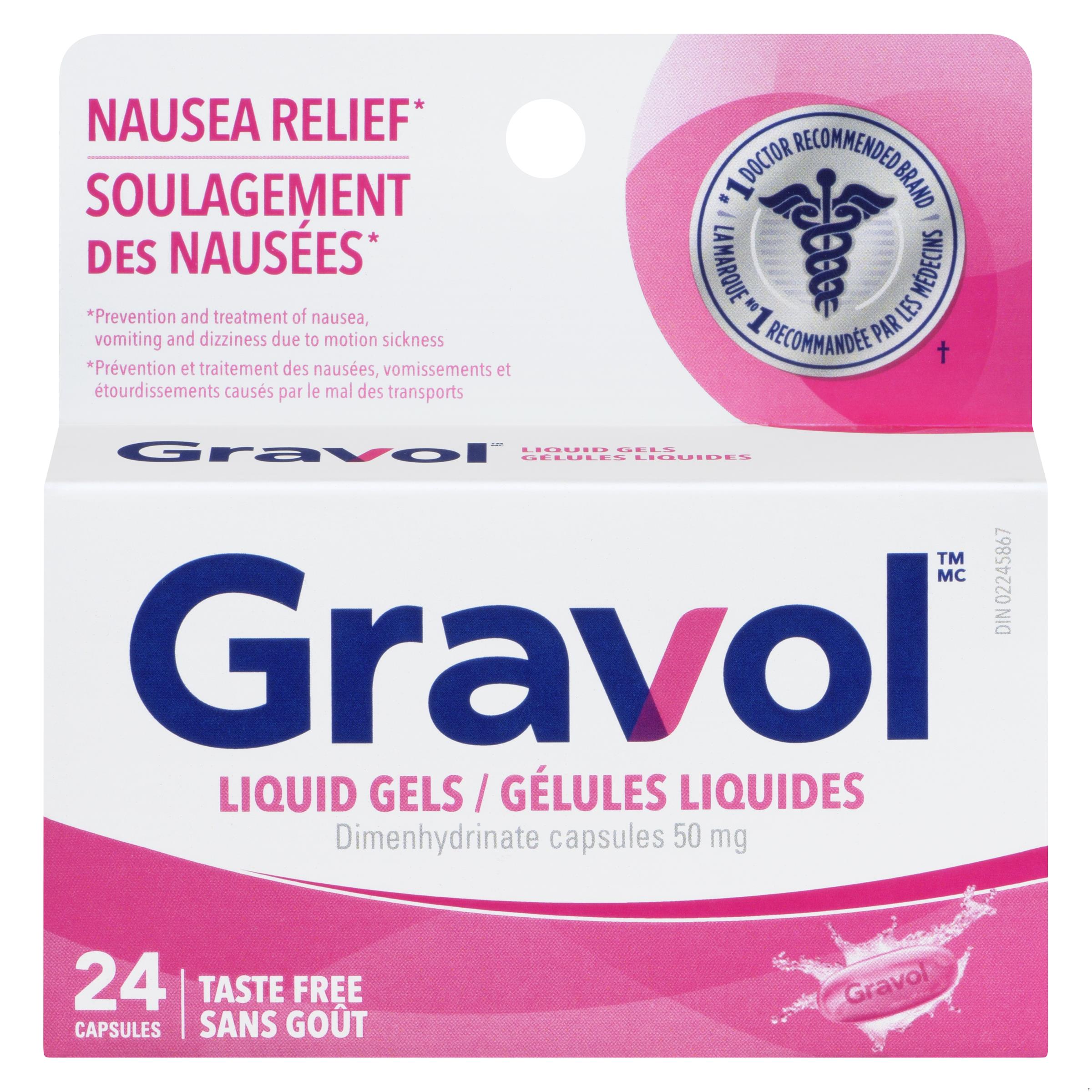 GRAVOL LIQUID GEL CAPS 24