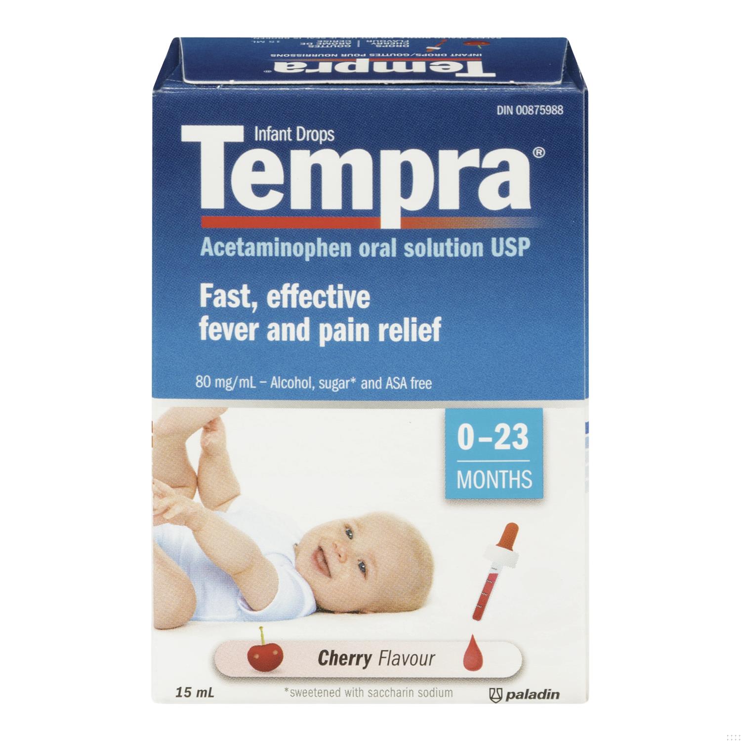 TEMPRA DROPS CHERRY REGULAR 15ML