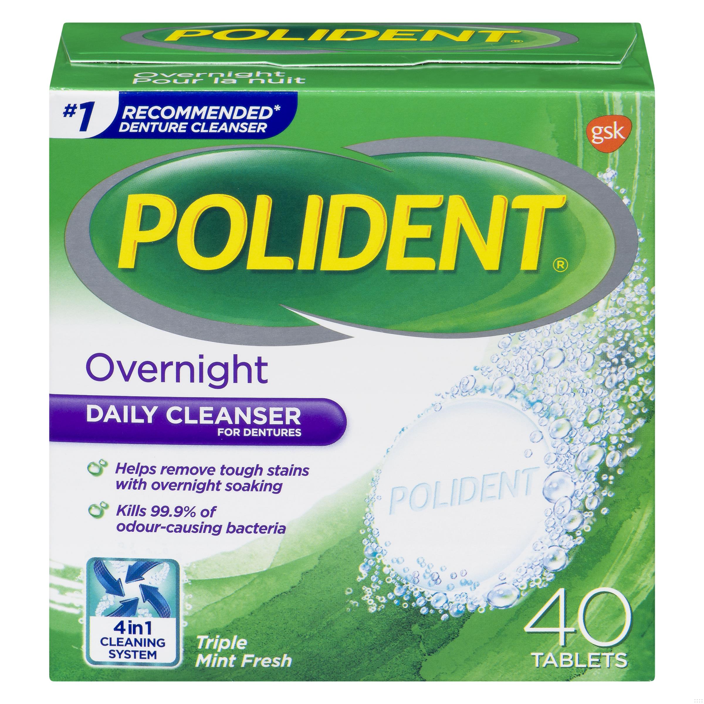 POLIDENT OVERNIGHT TB 40
