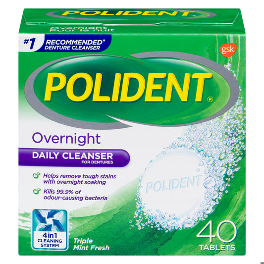 POLIDENT OVERNIGHT TB 40