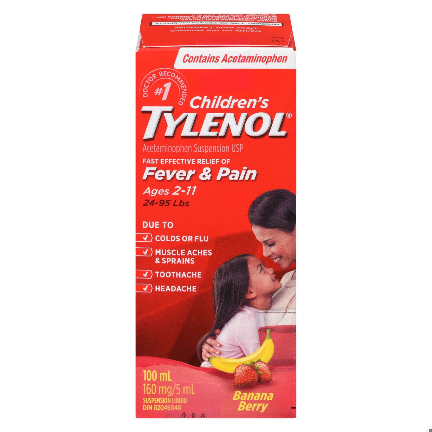 TYLENOL CHILD BANANA STRAWBERRY 100ML