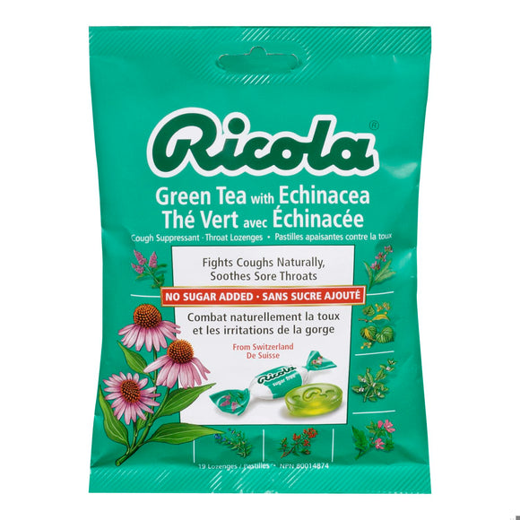 RICOLA COLD DROP ECHINACE&GREEN TEA NO SUGAR 75G