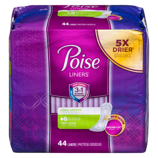 POISE VERY LIGHT P/LINERS LONG 44