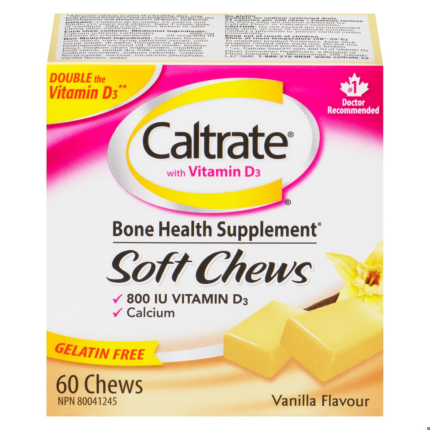 CALTRATE 600+D3 SOFT CHEW VAN 60