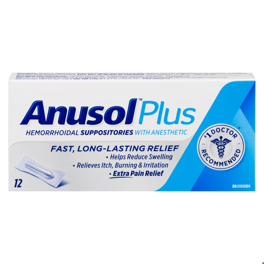 ANUSOL PLUS SUPP 12