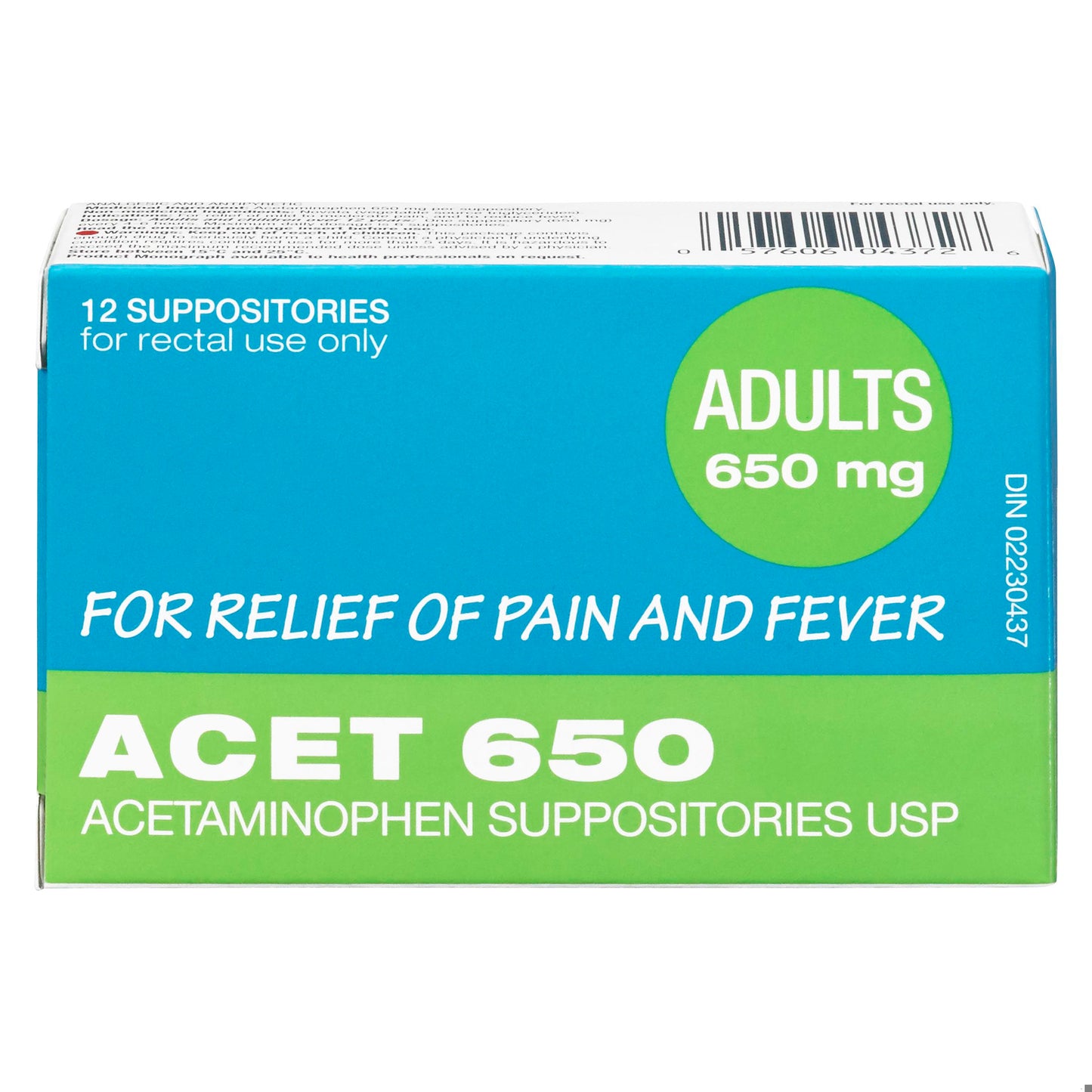 ACETAMINOPHEN SUPP 650MG 12