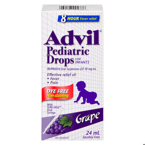 ADVIL DROPS PED 200MG DYE FREE 24ML