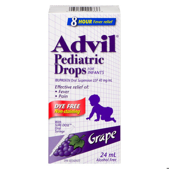 ADVIL DROPS PED 200MG DYE FREE 24ML