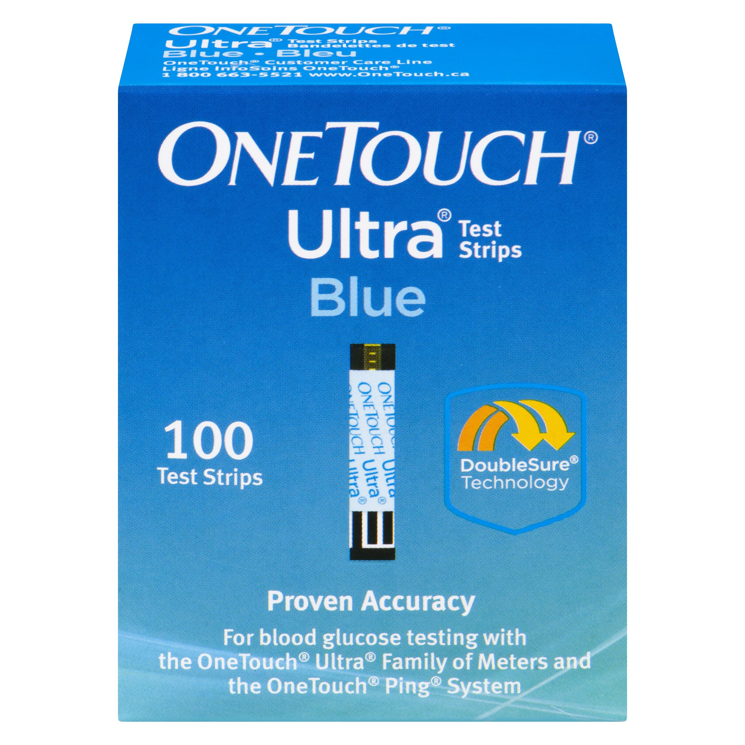 ONE TOUCH ULTRA GLUC TEST STRIPS BLUE 100