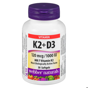 VITAMIN K2 & D3 SOFTGEL 30 WEBBER