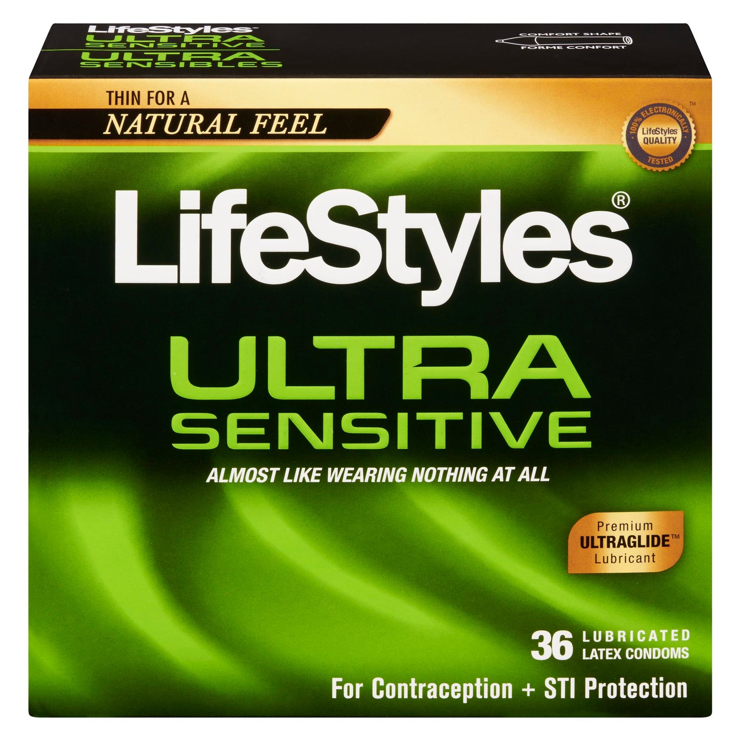 LIFESTYLES CONDOM ULTRA SENSITIVE ECONOMIC 36