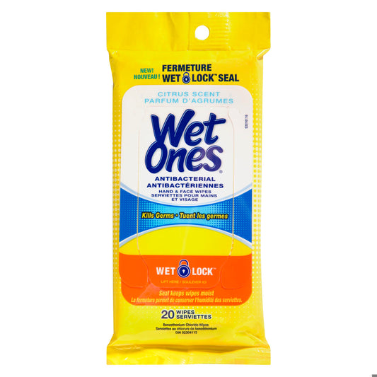 WET ONES ANTIBACTERIAL CITRUS TRV SZ 20